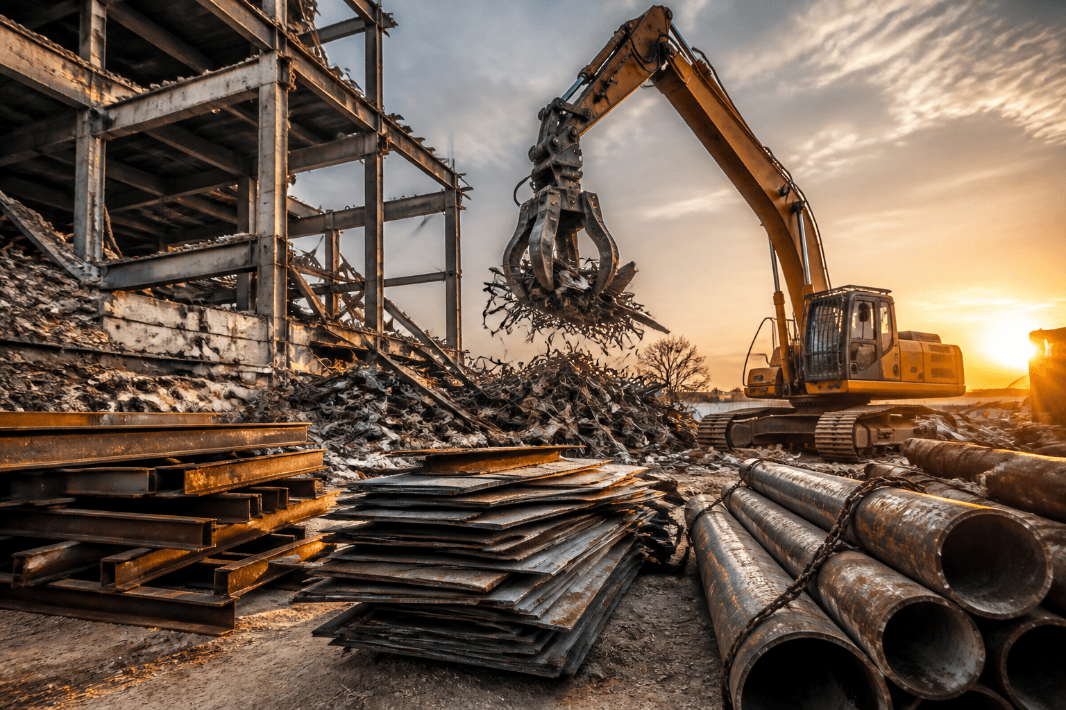 Demolition scrap clearance material